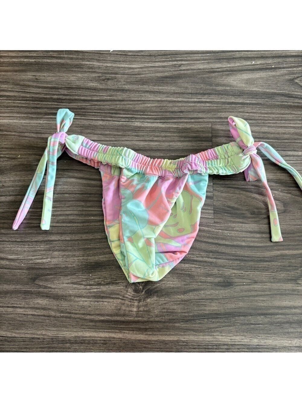 TACOOLA Multicolor blue green pink cheeky Bikini Bottom